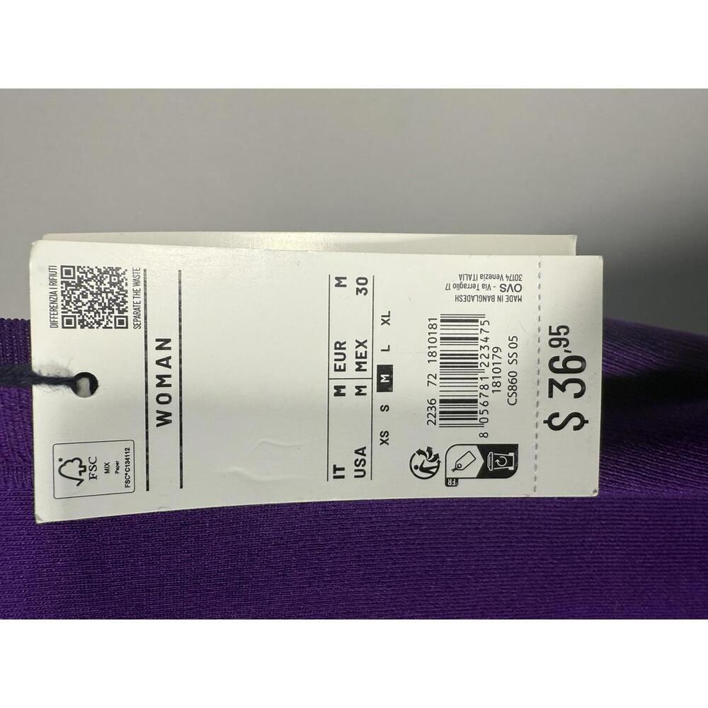 NWT PIOMBO Purple Knit Tank Top Size M - Picture 4 of 5